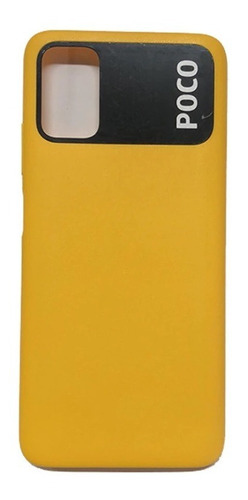 Tapa Trasera Plastico Para Xiaomi Poco M3 Color Amarillo