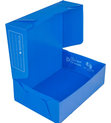 Caja Archivo Plastico Legajo Reforza Azul Pack 25u 1ra Marca