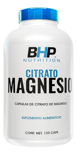 Bhp Citrato De Magnesio 120 Caps Sabor Sin sabor