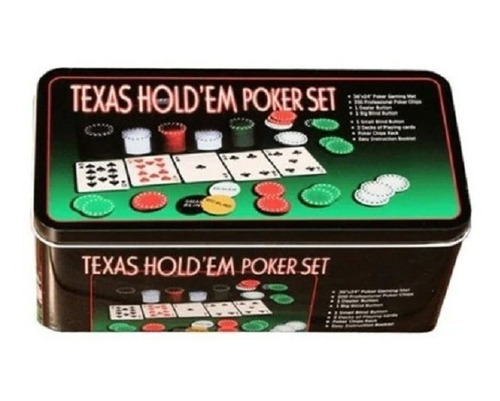 Set Póker 100fichas + Paño Black Jack Texas