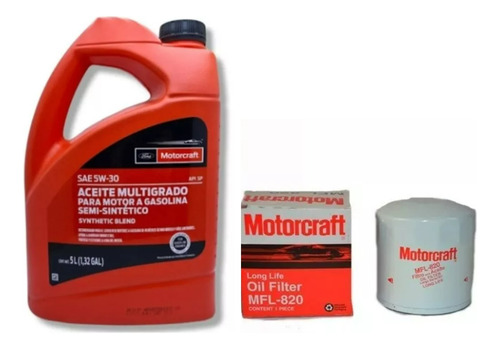 Kit Cambio Aceite 5w30 Motorcraft Ford Mustang + Filtro 