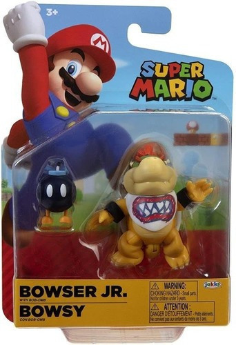 Bowser Jr. Con Bob-omb World Of Nintendo 4 Pulgadas Mario