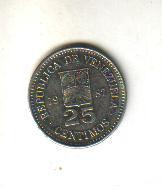 Moneda Venezuela, 25 Centimos, 1987