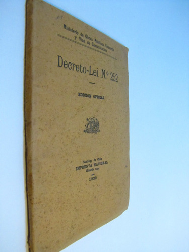 Decreto Ley Obras Públicas 1925  Chile