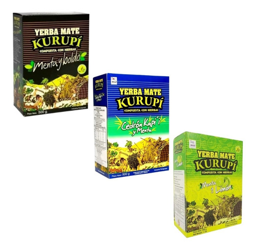 Kit 3 Ervas Tereré 500g Original Sabores Diferentes - Kurupí