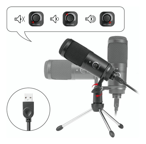 Micrófono De Grabación De Estudio Usb Micrófono Condensador