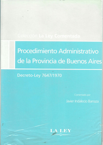 Procedimiento Administrativo Pcia Bs As Ley Comenta Barraza
