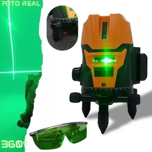 Nível À Laser 3d 360º 5 Linhas Verde Botões Digitais Toque Lelong