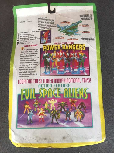 Mighty Morphin Power Rangers Zack Ranger Negro Bootleg 15cms (Usado)
