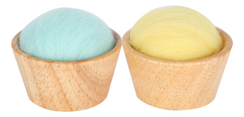 Pin Cushion, 2 Unidades, Cuenco Vertical De Madera Con Forma