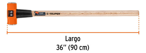 Comba 8 Lb Octagonal, Mango De Madera 36 , Truper