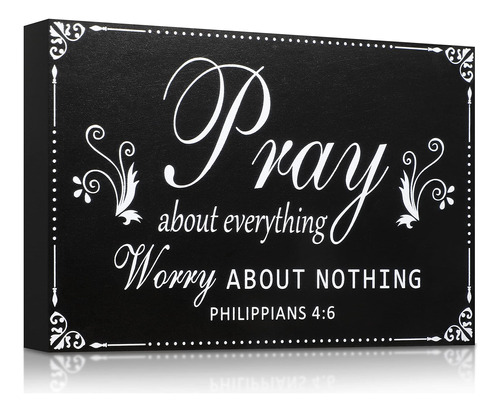 Yulejo Pray About Everything Worry About Nothing Letrero Re.