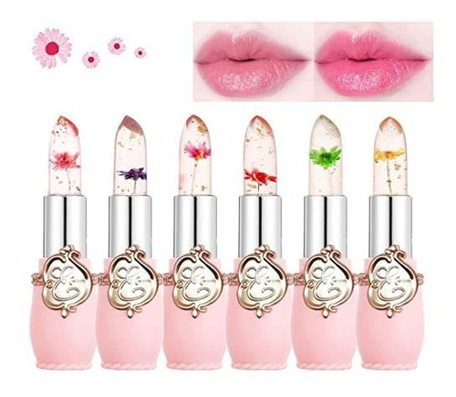 Brillante De Labio De La Flor Transparente, 6 Packs Rbldp