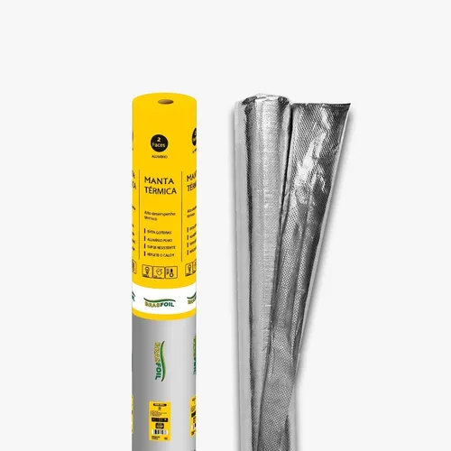 Manta Térmica Telhado 2 Faces Alumínio 50m² Sb5-v Brasfoil
