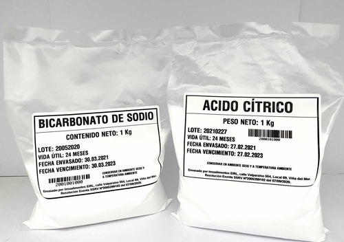 Ac Cítrico 1 Kg + Bicarbonato De Sodio 1 Kg