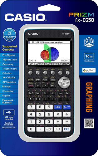 Calculadora Gráfica Un Color Casio, Blanco Y Negro, 7,21 An