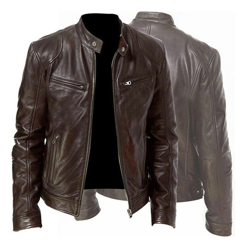 Water And Cold Resistant Lined Leather Men's Jacket 1