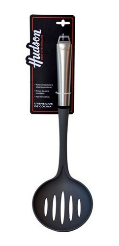 Espumadera Utensilio Nylon Hudson Mango Acero Inoxidabl Zztt Color Gris