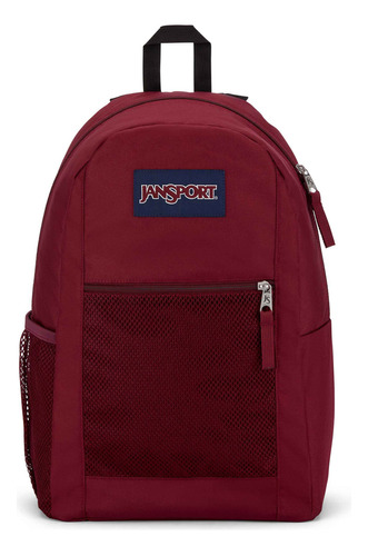 Mochila Jansport Zone Pack Urbana Porta Botella Reforzada Color russet red