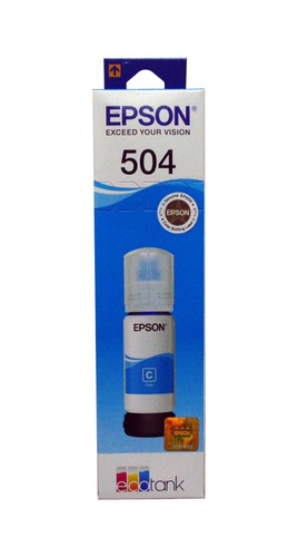 Botella Tinta 504 Epson Cian T504220 L4160 4250 4260 Origin