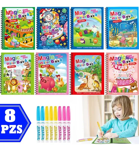 ZMLM Lote De 24 Libros Mágicos Para Colorear Con Agua – Reutilizables, Sin Manchas, Ideales Para Niños De 3 A 5 Años – Regalo Perfecto Para Cumpleaños Y Detalles Escolares (Estilo Clásico)