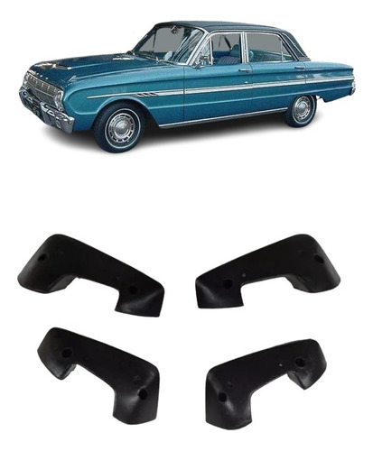 Ford Falcon 1962/72 Apoyabrazos Negro Delantero Y Trasero X4