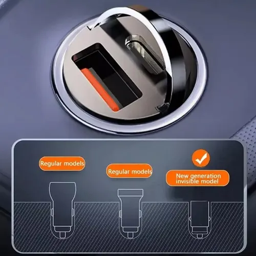 Mini Cargador Automóvil 12-24v Carga Rápida 1 Puerto Usb 1 C