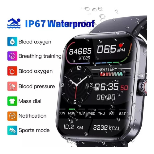 Smartwatch F57l Con Medidor De Glucosa Y Presión Arterial