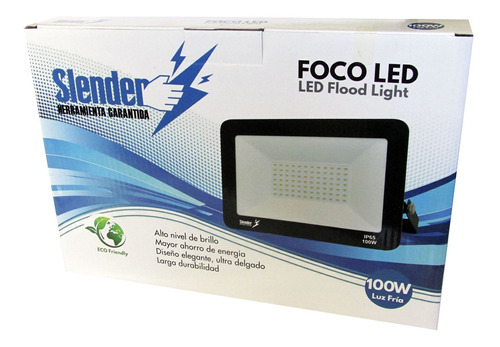 Foco Reflector Led 100w (10000lúmenes) Luz Fría  Slender 