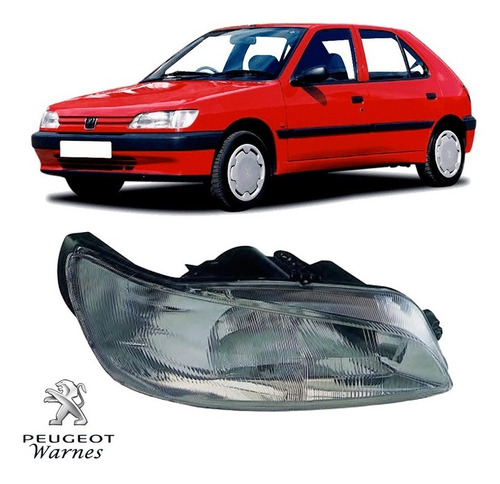 Optica Delantera Der Vidrio Rayado Para Peugeot 306 97-99