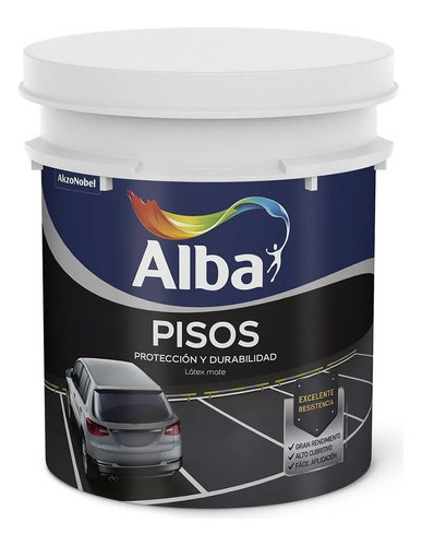 Pintura Latex Para Pisos Alba Acrilico - 20 L Proteccion Mm