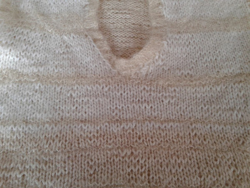Chaleco Lana Tejido Color Crema Talle M