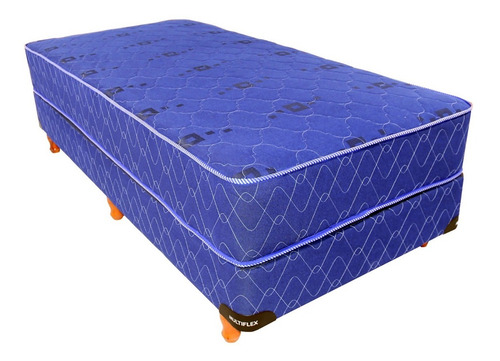 Sommier Colchón 1 Plaza Multiflex Resortes 80 X 190 Cm