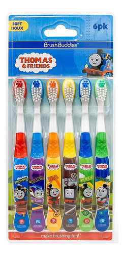 Thomas & Friends Cepillo Dentales Brush Buddies Set De 6 Pz