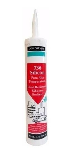 Silicon 736 Alta Temperatura Rojo Sista 300 Ml Caja De 12 Pz