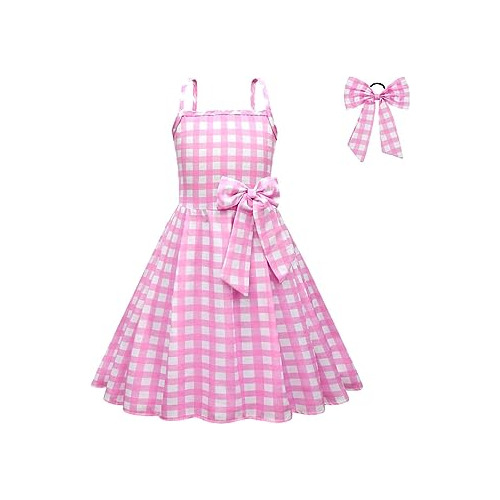 Disfraz De Muñeca Linda Niñas Gingham Rosa, Vestido D...