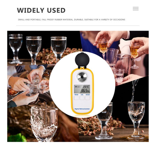 Medidor De Alcohol De Vino Digital Portátil, Refractómetro,