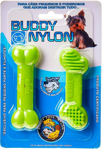 Brinquedo Pet Mordedor Resistente Nylon Osso Pp Buddy Toys