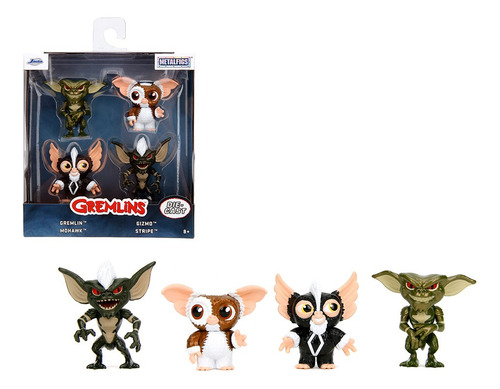 Gremlins 4 Figuras Gizmo Mohawk Stripe 100% Metal Jada