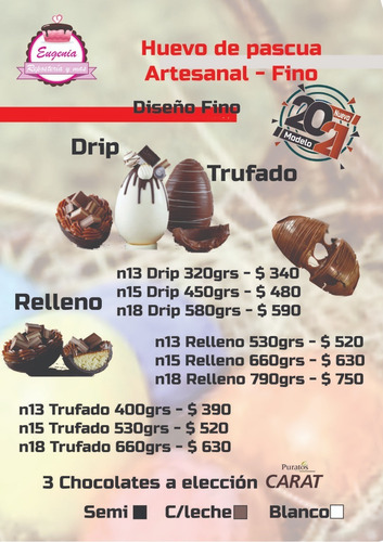 Huevo De Pascua Chocolate - N18 De 500 Grs - Semi Amargo