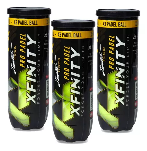 3 Tarros De Pelotas Pro Padel Xfinity X3