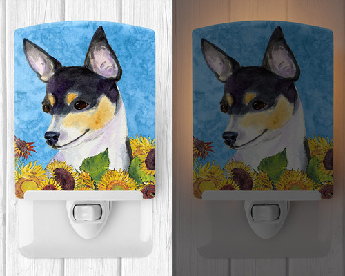 Caroline S Treasures Fox Terrier En Flores De Verano Luz De