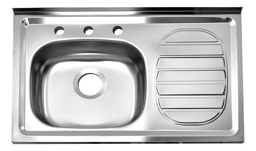 Fregadero Tramontina 93410/535 80x50 Derecho De Sobreponer Color Gris