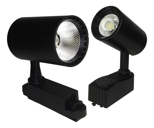 Spot Led Para Trilho Eletrificado Preto 12w Frio Ou Quente