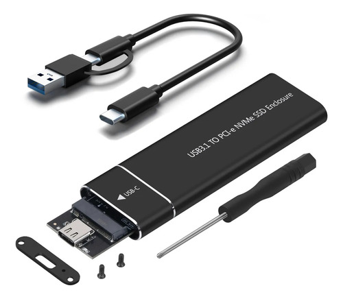 Case Gabinete Disco Duro Ssd 10gbps M.2 Nvme Tipo C Usb