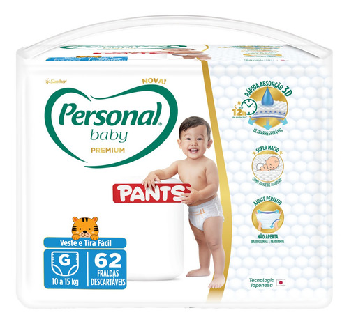 Fraldas Personal Baby Premium Pants G