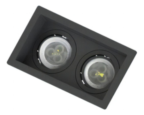 Spot Embutido Luminaria Mini Dicroica Mr11 Duplo Led Save Cor Preto