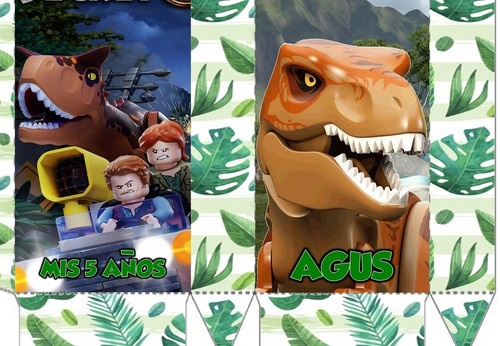 10 Bolsitas Golosineras Con Cordon Jurassic Park Word Dino