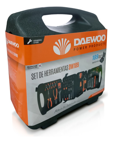 Imagen 5 de 8 de Set De Herramientas Manuales 189 Piezas Daewoo C/ Maletin