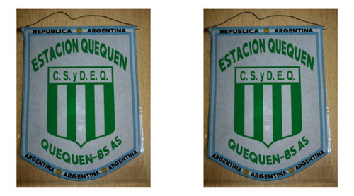 Banderin Grande 40cm Club Estacion Quequen